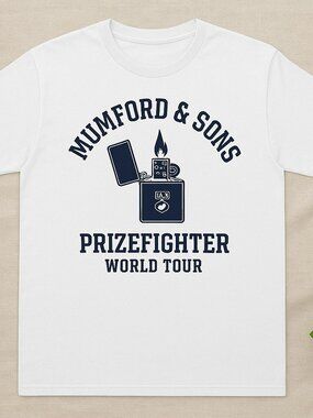 Mumford & Sons Prizefighter World Tour T-Shirt – Vintage Music Graphic Tee